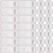 マカロン 個別 名前 住所 + 封筒 シール (正面)