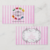 マカロン |水フランスの色のペストリー 名刺 (正面/裏面)