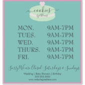 マカロンCookieロゴベーカリービジネスサイン シール (正面)