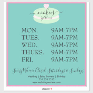 マカロンCookieロゴベーカリービジネスサイン シール