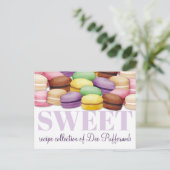 マカロンmeringueクッキーベーキングレシピカード ポストカード (スタンド正面)