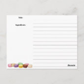 マカロンmeringueクッキーベーキングレシピカード ポストカード (裏面)