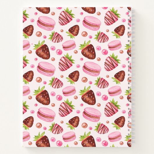 マカローンズケーキカップケーキデザートレシピ ノートブック (裏面)