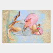 マカンガルーとジョーイ ラッピングペーパーシート (正面)