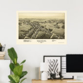 マカンギー, PAパノラママップ – 1893 ポスター (ホームオフィス)