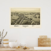 マカンギー, PAパノラママップ – 1893 ポスター (キッチン)