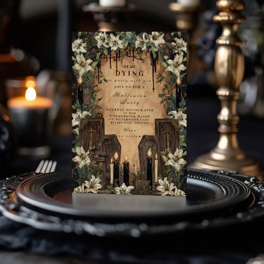 マカーブレキャンドルライトコヒンドハロウィーンお祝い 招待状