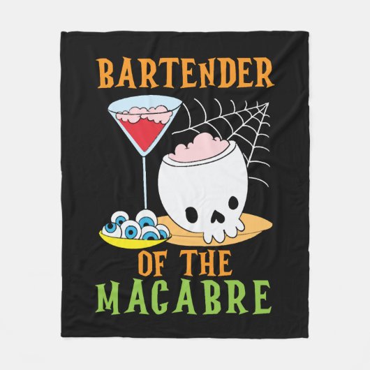 マカーブレバーテンハロウィーンのバーテンダー フリースブランケット (正面)
