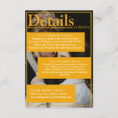 マガエレガントジンカバーモダンイエロ結婚写真 エンクロージャーカード (正面)