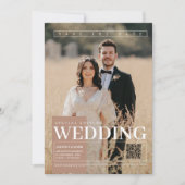 マガエレガントユニークジンの表紙の日付を保存 招待状 (正面)