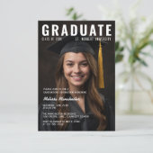 マガシンプルジンカバースタイル写真卒業 招待状 (スタンド正面)