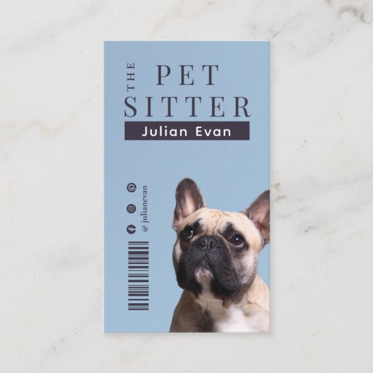 マガジモダンンのカバー犬トレーナーペットシッター 名刺 (正面)