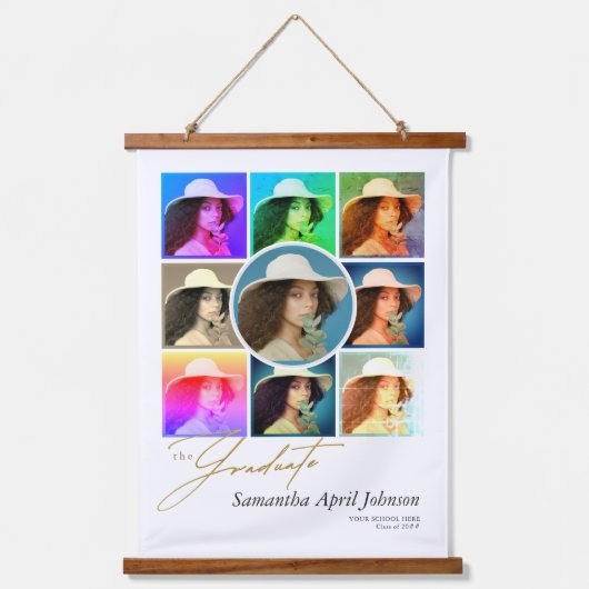マガジンアーポップ・アートのトレトロディプティチ卒業写真 吊り下げ型タペストリー (正面)