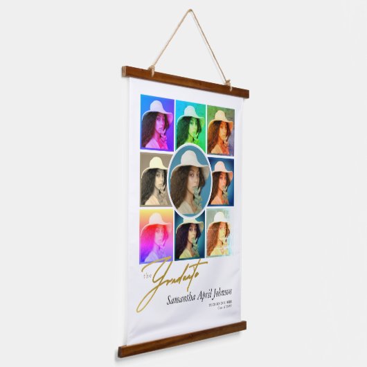 マガジンアーポップ・アートのトレトロディプティチ卒業写真 吊り下げ型タペストリー (傾斜あり)