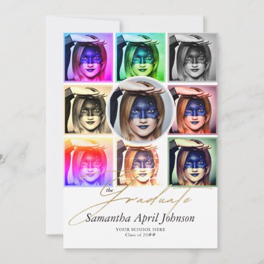 マガジンアーポップ・アートのトレトロディプティチ卒業写真 招待状 (正面)