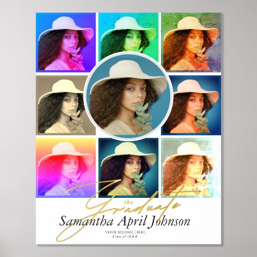 マガジンアーポップ・アートのトレトロディプティチ卒業写真 箔ポスター (正面)