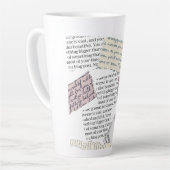 マガジンエステティック – レトロ編集スタイル カフェラテマグ (左アングル)