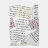 マガジンエステティック – レトロ編集スタイル キッチンタオル (縦)