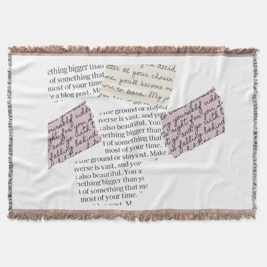 マガジンエステティック – レトロ編集スタイル スローブランケット (正面)