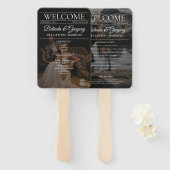 マガジンエディトリアル新聞写真結婚式 プログラム ハンドファン (正面&裏面)