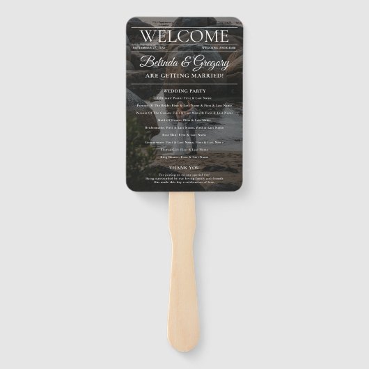 マガジンエディトリアル新聞写真結婚式 プログラム ハンドファン (裏面)