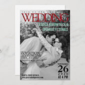 マガジンカバーカスタムフォト結婚式招待状 セーブザデート (正面/裏面)