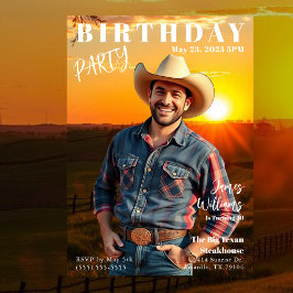 マガジンカバーカントリー誕生日 招待状