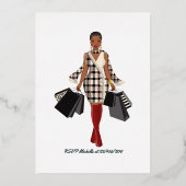 マガジンカバーショッピングガールバースデーパーティー 箔招待状 (裏面)