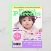 マガジンカバースタイル2nd誕生日パーティの招待状 招待状 (正面/裏面)