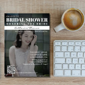 マガジンカバートレンディーダークフォトブライダルシャワー 招待状