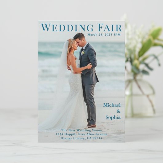 マガジンカバービーチ結婚式 招待状 (スタンド正面)