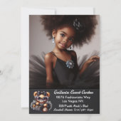 マガジンカバーファッションテディベア誕生日 招待状 (裏面)