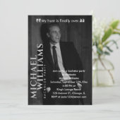 マガジンカバー写真ミニマルバチュラーパーティ 招待状 (スタンド正面)