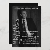 マガジンカバー写真ミニマルバチュラーパーティ 招待状 (正面/裏面)