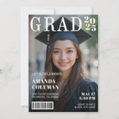 マガジンカバー写真卒業パーティー 招待状 (正面)