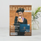 マガジンカバー写真卒業パーティー 招待状 (スタンド正面)