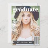 マガジンカバー写真卒業招待状 招待状 (正面)