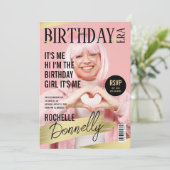 マガジンカバー写真誕生日時代パーティー 招待状 (スタンド正面)