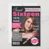 マガジンカバー写真Sweet sixteen招待状 招待状 (正面)