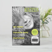 マガジンカバー写真Sweet sixteen誕生日招待状 招待状 (スタンド正面)