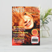 マガジンカバー写真Sweet sixteen誕生日招待状 招待状 (スタンド正面)