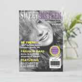 マガジンカバー写真Sweet sixteen誕生日招待状 招待状 (スタンド正面)