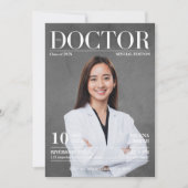 マガジンカバー医師卒業パーティーの写真 招待状 (正面)
