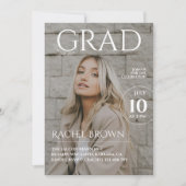 マガジンカバー卒業招待状、マガジン 招待状 (正面)