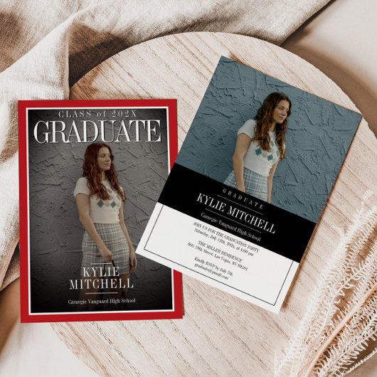 マガジンカバー卒業招待状 招待状