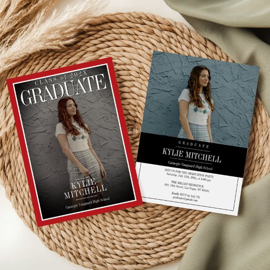 マガジンカバー卒業招待状 招待状