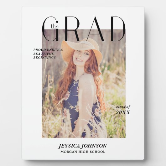 マガジンカバー卒業発表フォトカード フォトプラーク (正面)