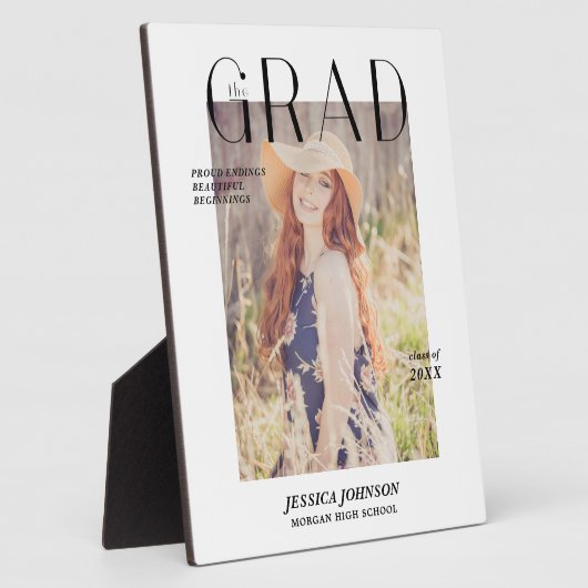 マガジンカバー卒業発表フォトカード フォトプラーク (側面)