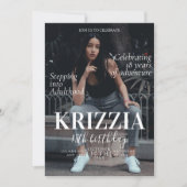 マガジンカバー誕生日招待状カード 招待状 (正面)