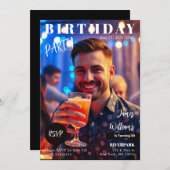 マガジンカバー誕生日 招待状 (正面/裏面)